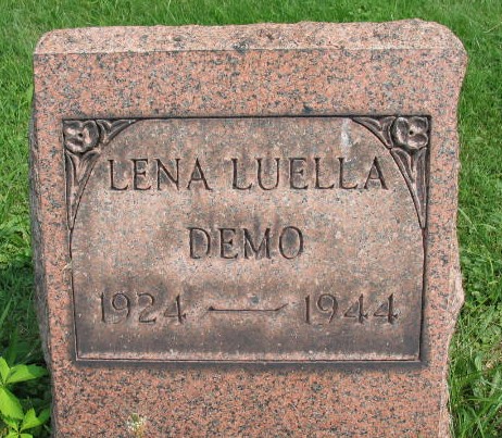 Lena Luella Demo tombstone